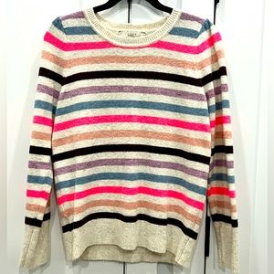 LOFT Crew Neck Striped Sweater